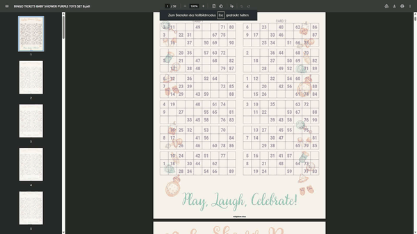 Elegant baby shower bingo printable featuring soft pastel colors and adorable baby-themed illustrations. Instant download and easy printing.