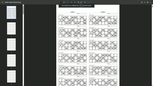 100 unique UK 90-ball bingo cards in one printable PDF. Includes 50 pages with 2 cards per page. Perfect for bingo nights, parties, fundraisers, schools, and family gatherings. Instant download.
