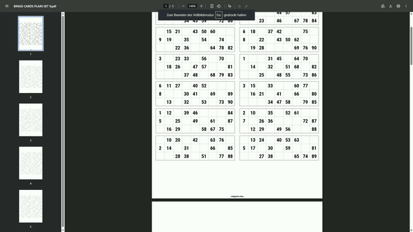 Printable UK 1–90 bingo cards. Includes 1 PDF with 5 pages and 2 cards per page (10 unique cards total). Instant digital download for parties, fundraisers, schools, and family game nights.