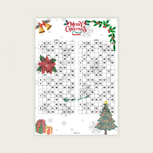 CHRISTMAS BINGO CARDS SET III A Christmas 90 Ball UK Bingo Cards Printable | 50-Page PDF | 2 Cards Per A4 Page | Instant Download