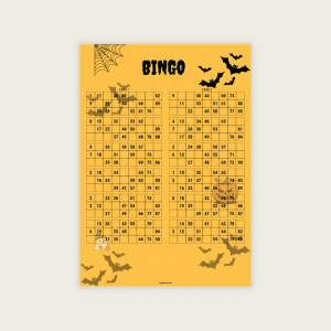 HALLOWEEN BINGO CARDS SET VI A Halloween II 90 Ball UK Bingo Cards Printable | 50-Page PDF | 2 Cards Per A4 Page | Instant Download
