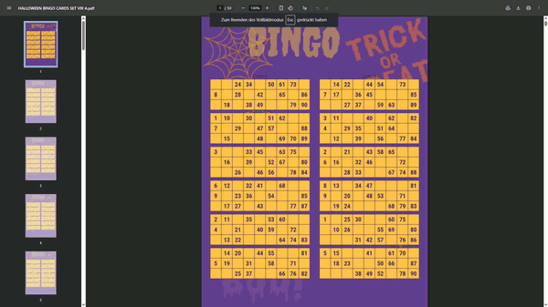 recording_20260808_084949 Halloween III 90 Ball UK Bingo Cards Printable | 50-Page PDF | 2 Cards Per A4 Page | Instant Download