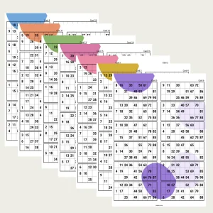 Printable UK 1–90 bingo cards with 100 cards in one PDF. Get 50 pages with 2 cards per page, perfect for parties, fundraisers, classrooms and bingo nights.