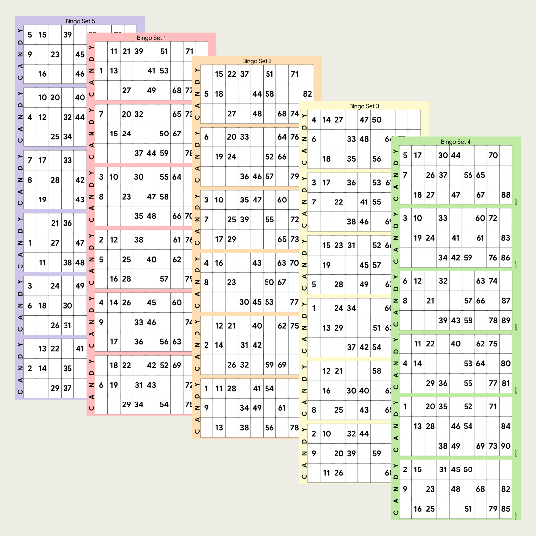 Printable UK 1–90 bingo cards with 100 cards in one PDF. Get 50 pages with 2 cards per page, perfect for parties, fundraisers, classrooms and bingo nights.